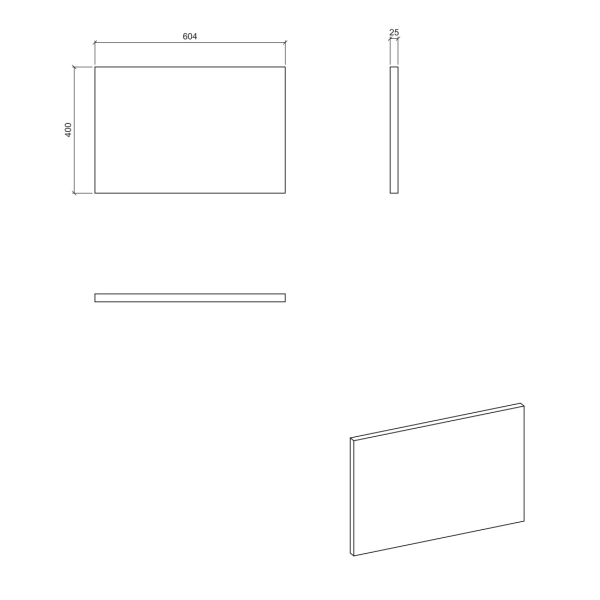 Blat łazienkowy 60cm czarny NOVA BLACK B 89-60, Comad